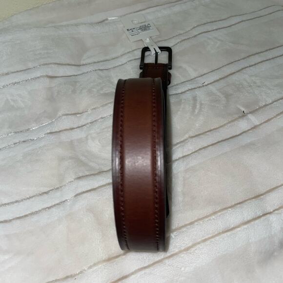 New Mens Brown Leather Belt Goodfellow & Co Business Casual Office Workwear - Picture 2 of 6